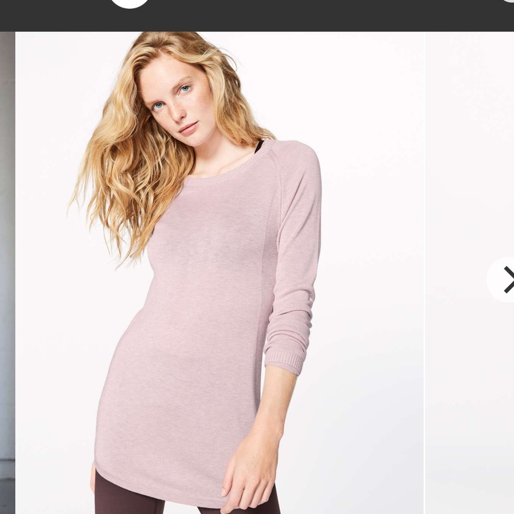 Lululemon Sunshine Coast long sleeve sweater in heathered mink berry